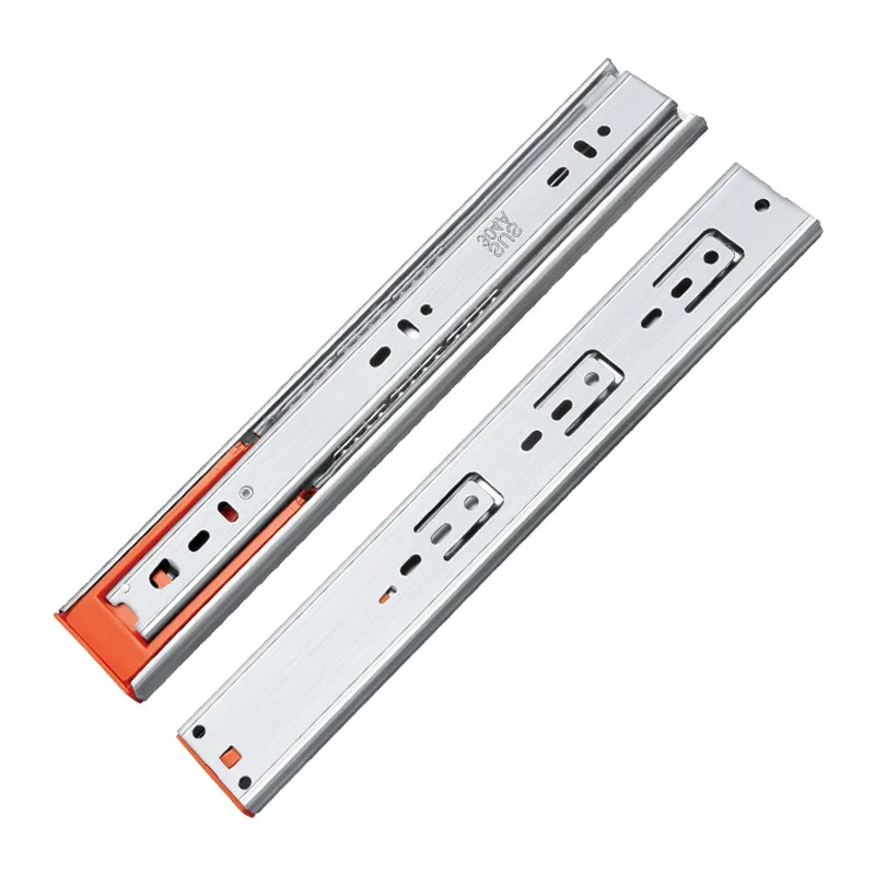10″ – 22″ Stainless Steel Drawer Slides Soft Close Drawer Track Rail Sliding Three-Section Cabinet Slides Furniture Hardware